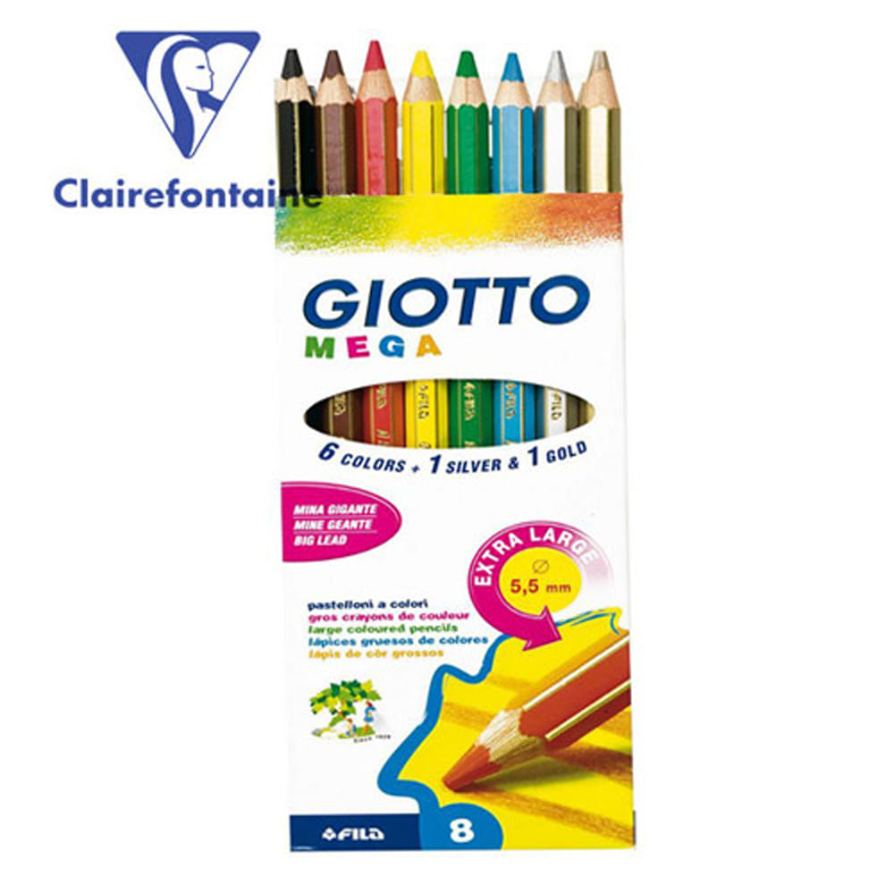 [클레르퐁텐] Giotto [지오토] MEGA 색연필 (8색)