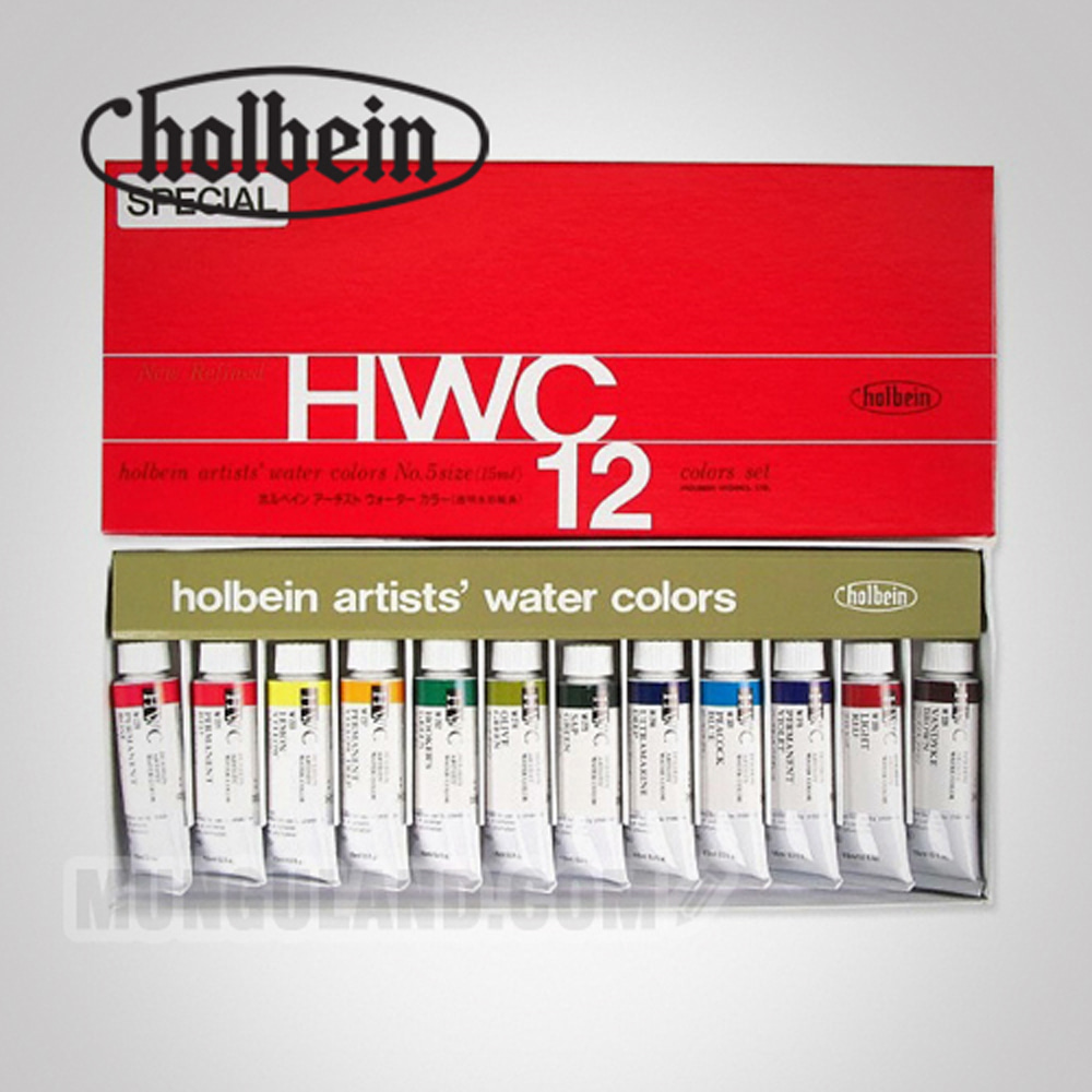 홀베인 HWC 수채물감 12색 15ml