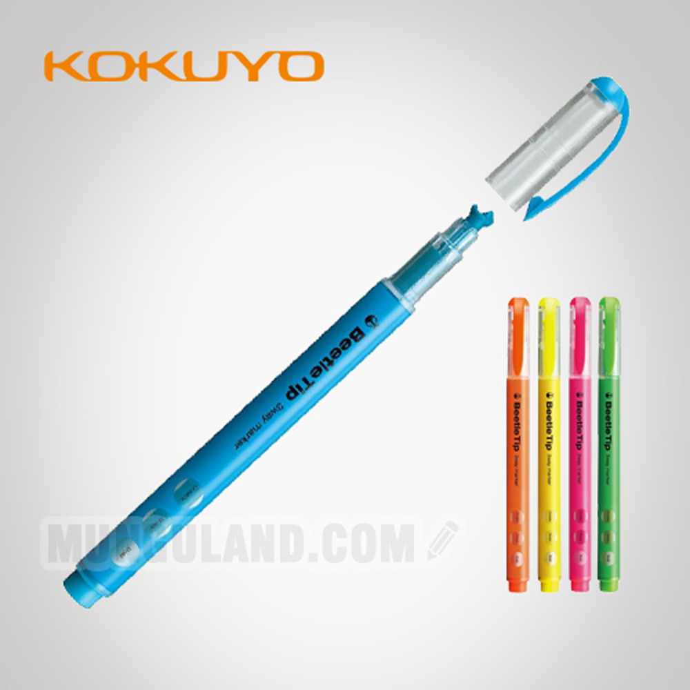 KOKUYO Marking Pen(Beetletip)코쿠요 마킹비틀팁형광펜3way PM-L301