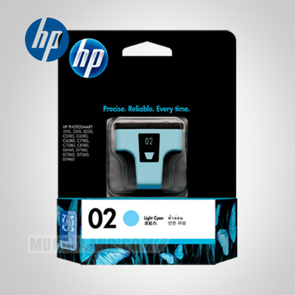 [HP] 02 라이트 시안(파랑) 정품 잉크 카트리지(C8774WA) 