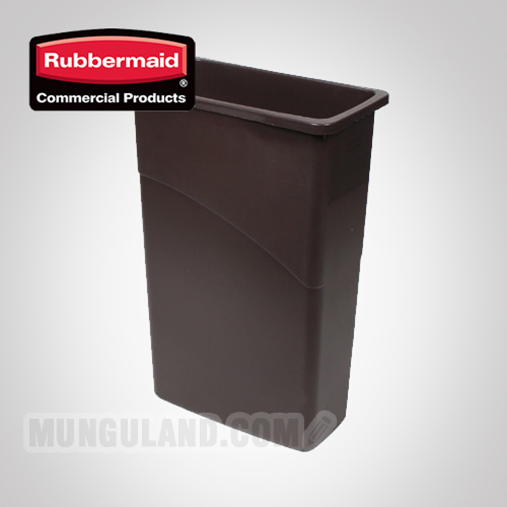 rubbermaid 러버메이드 슬림짐 쓰레기통 (87ℓ/갈색) (뚜껑 별도구매)