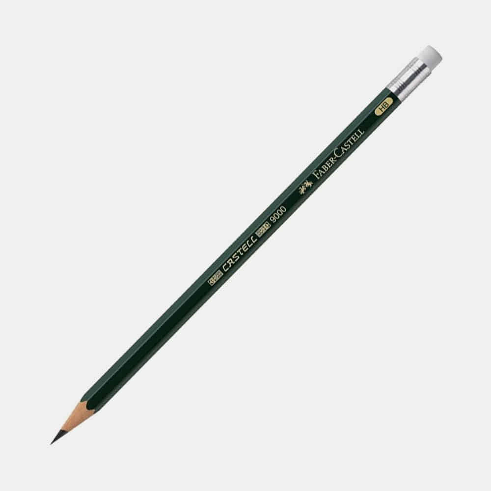파버카스텔 9000 지우개 연필 1타스 HB 119200 B 119201