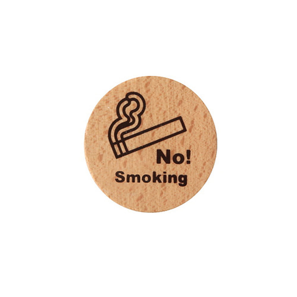 POP 우드표지판 금연 No smoking-우드