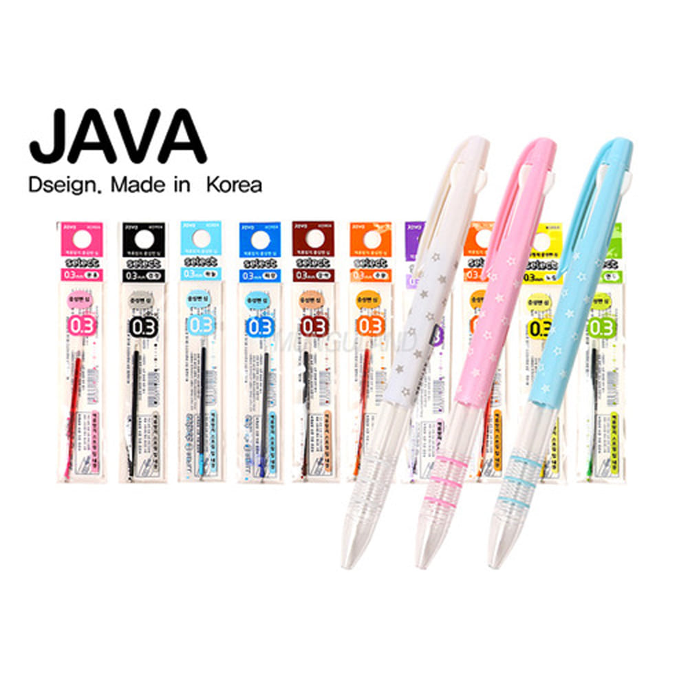 Java 3 Color Select 자바 3색 칼라 셀렉트 중성펜(골라쓰는 재미가 있는 펜!!)