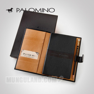 Palomino 팔로미노 블랙윙 미디움 럭셔리 노트북&amp;폴리오(하드커버)세트