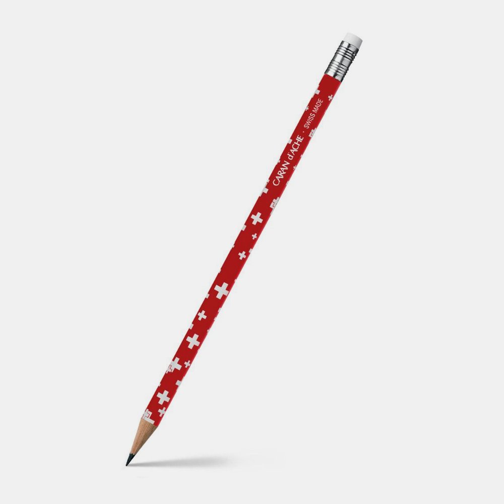 까렌다쉬 스위스 플래그 연필 지우개달린연필